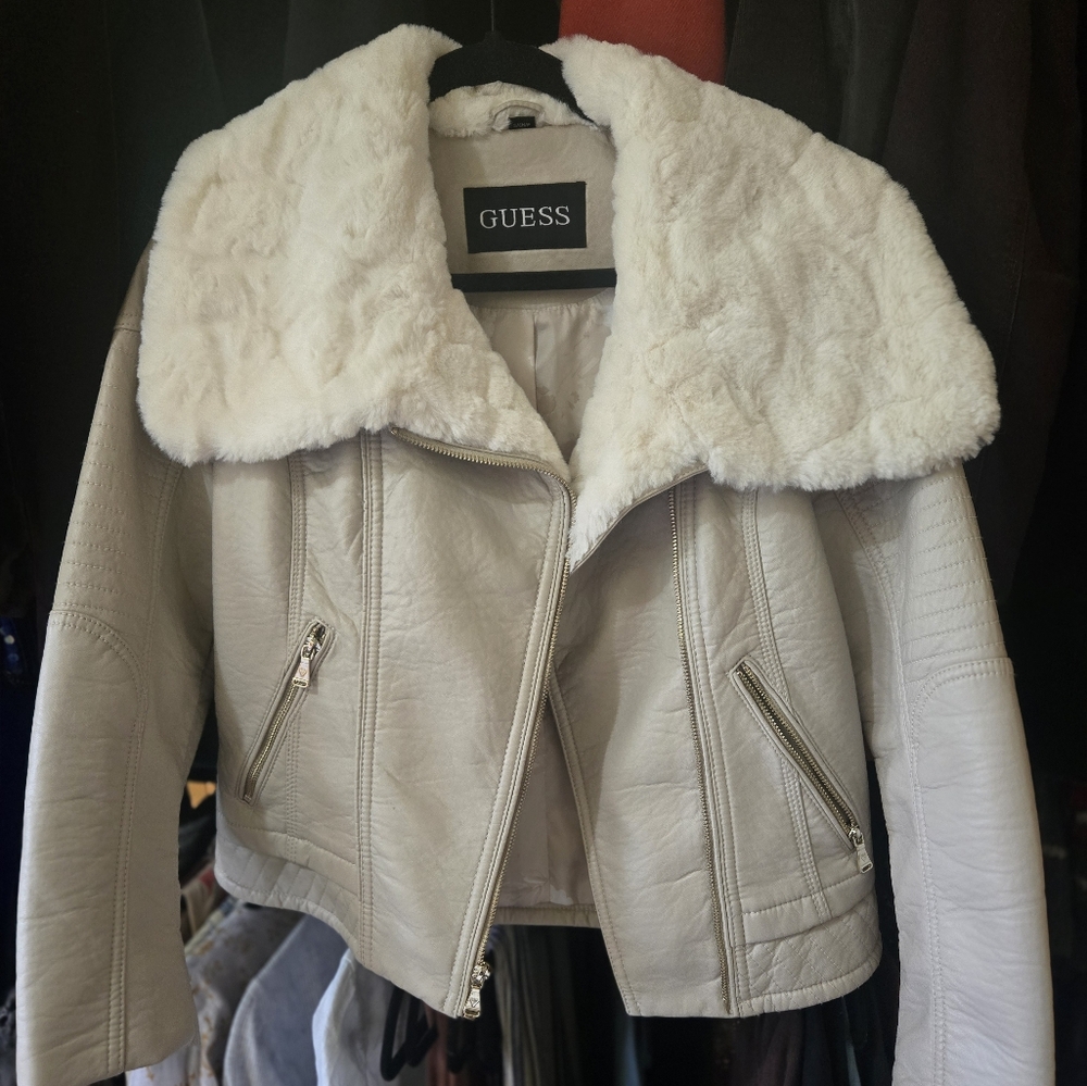 GUESS Faux-leather Motorcycle Jacket